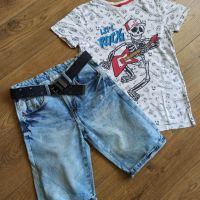 ZARA и H&M къси дънки и тениски за момче, снимка 4 - Детски къси панталони - 46192342