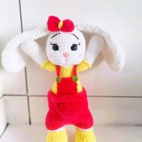 Плетена плюшена играчка - заек , снимка 1 - Плюшени играчки - 45238858