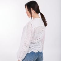 Дамска Дантелена Блуза, снимка 3 - Блузи с дълъг ръкав и пуловери - 45074752