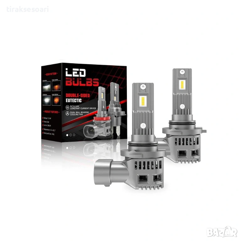 2025 LED диодни крушки HB4 9006 240W 12V/24V 350% MINI, снимка 1