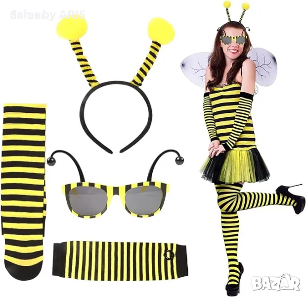 Bee Костюм за карнавал с аксесоари, комплект от 4 части, снимка 1