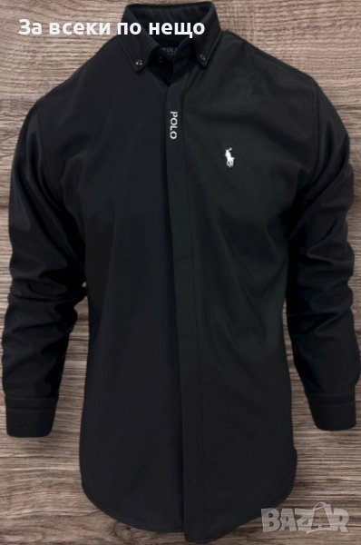 Polo Ralph Lauren Мъжка Черна Риза С Дълъг Ръкав Код A1107, снимка 1