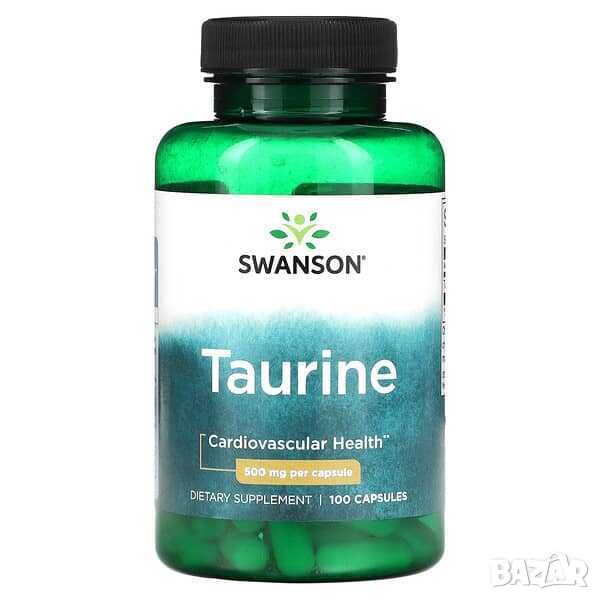 Swanson Таурин, 500 mg, 100 капсули, снимка 1
