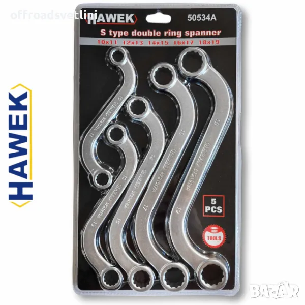 Комплект S Образни Ключове звезди S-образни 5 части комплект HAWEK, снимка 1