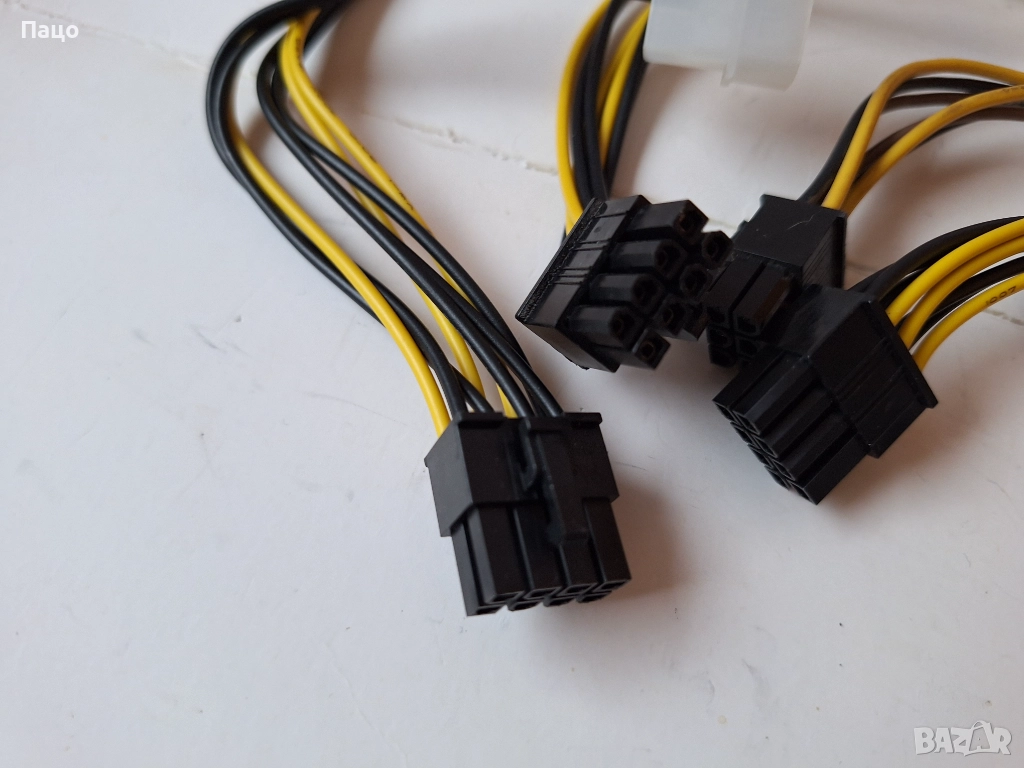 8 pin VGA PCI-E захранващ кабел  за видеокарта 4 БРОЯ/, снимка 1