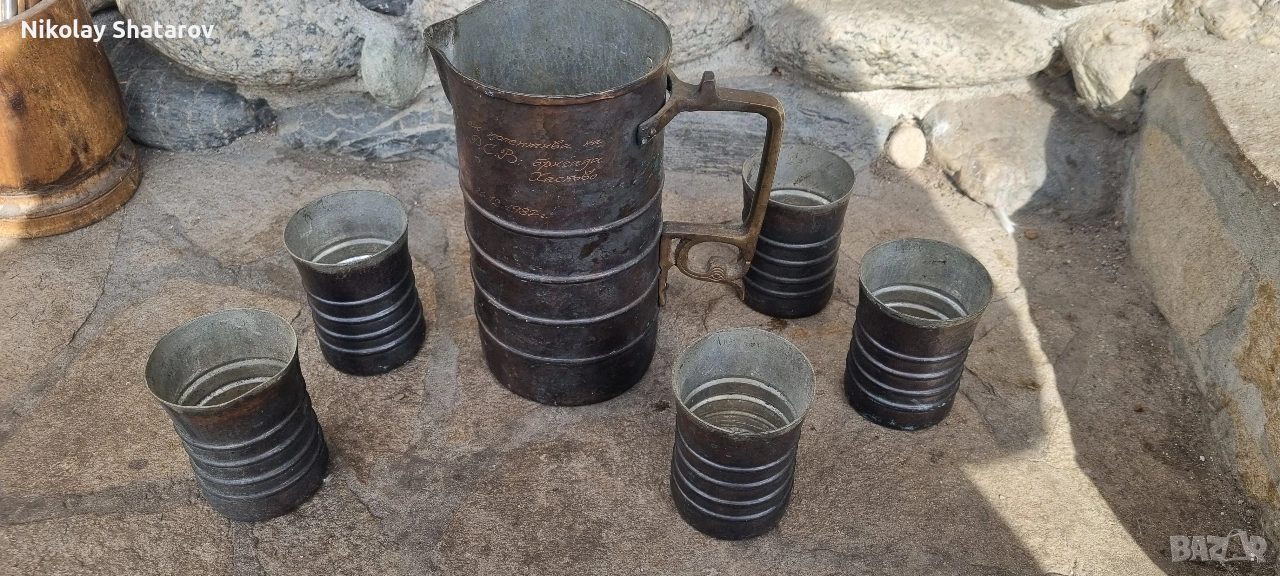 меден комплект за вино и ракия , снимка 1