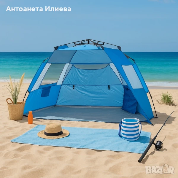 Автоматична палатка Muhler за плаж и къмпинг, 235х130xH135 см, снимка 1