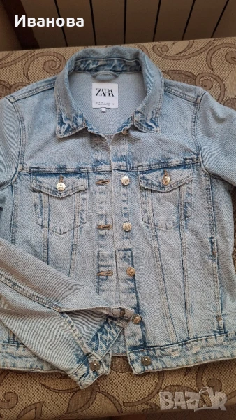 Дамско дънково яке Zara, снимка 1