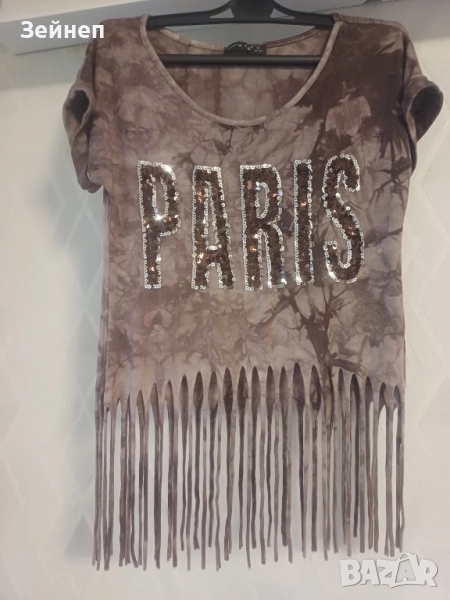 Дамска тениска с ресни, снимка 1