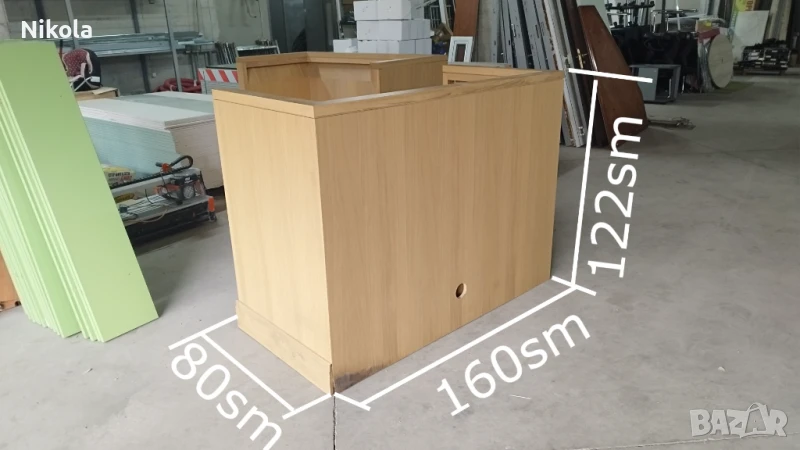 Катедра П образна преграда - рецепция 160/80/122, снимка 1