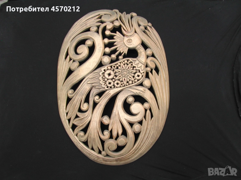 Дърворезба за подарък, Дървено пано за декорация, Пано за стена дърворезба, Дърворезба птица, снимка 1