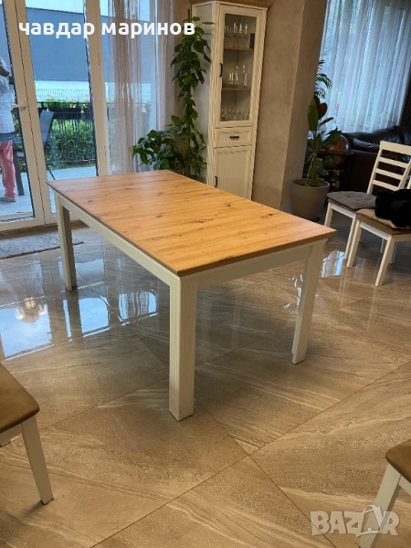 Разтегателна трапезна маса, холна маса, снимка 1