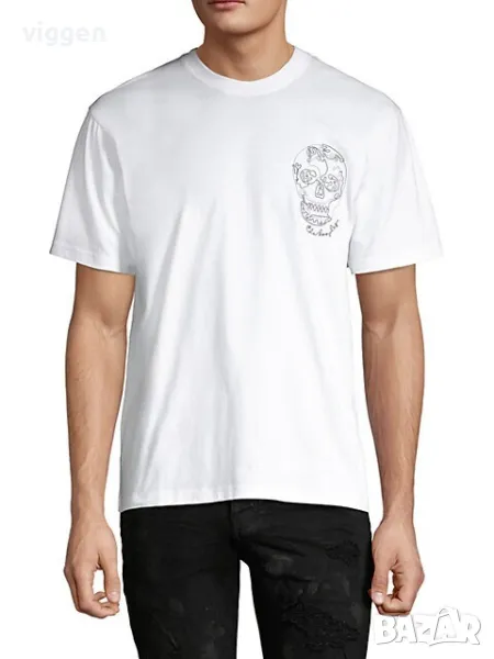 Нова оригинална фланелка The Kooples с бродиран череп. Цвят бял. Размер М. Топ цена 45лв., снимка 1