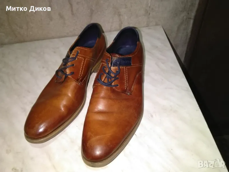 Bugatti маркови обувки естествена кожа №43 стелка 28см отлични като нови, снимка 1