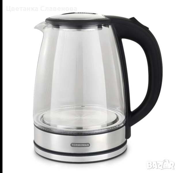 Кана електрическа Termomax TK3011, 1500W, 1.8 л, стъклена, снимка 1