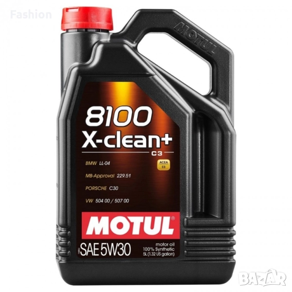 Motul 8100 X-clean+ C3 5W-30 - 5 Литра 100% оригинално моторно масло от Германия, снимка 1