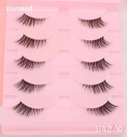 Изкуствени мигли 5 чифта половинки Élégance