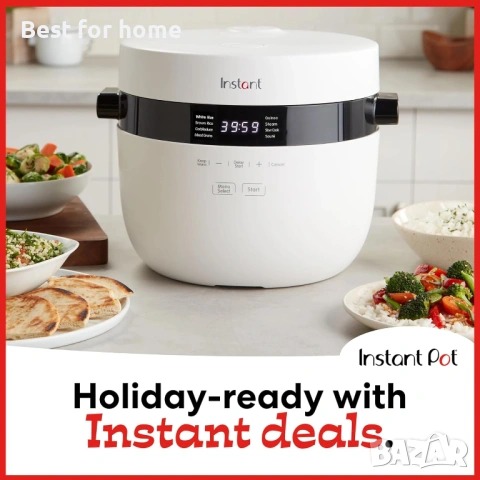 Instant Pot 20-чашова оризоварка, мултикукър за ориз и зърнени храни с технология , снимка 2 - Мултикукъри - 53744269
