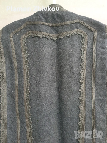 етнографски черен елек с мого гайтани и декорация, снимка 13 - Антикварни и старинни предмети - 53632449