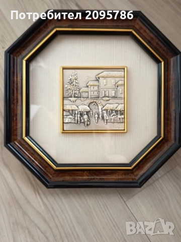 италианска сребърна картина , снимка 2 - Картини - 51644288