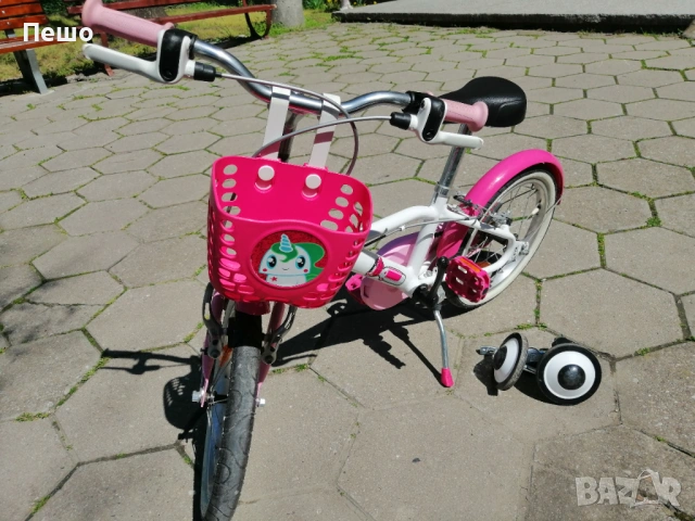 Детско колело за момиче Btwin 16, снимка 4 - Детски велосипеди, триколки и коли - 54098119