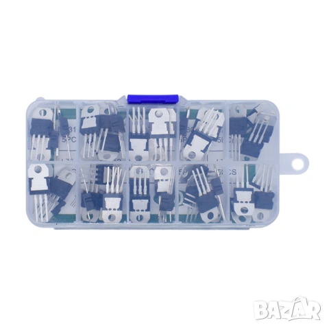 Комплект транзистори и стабилизатори 50 бр. (Voltage Regulator Kit), снимка 3 - Друга електроника - 53918047