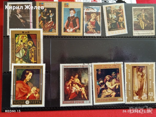 Стари пощенски марки от цял свят смесени ИЗОБРАЗИТЕЛНО ИЗКУСТВО за КОЛЕКЦИЯ 52095