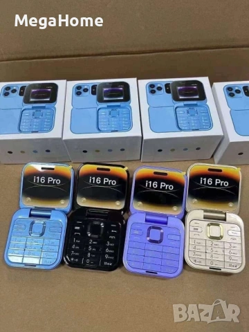 ПРОМО!! Сгъваем мобилен телефон I-16 Pro Flip Mobile Phone 