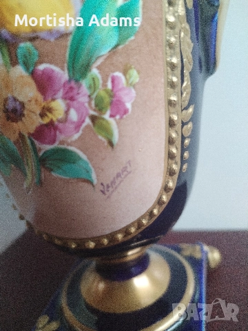 Кобалтово бижу- Франция , снимка 2 - Вази - 52670209