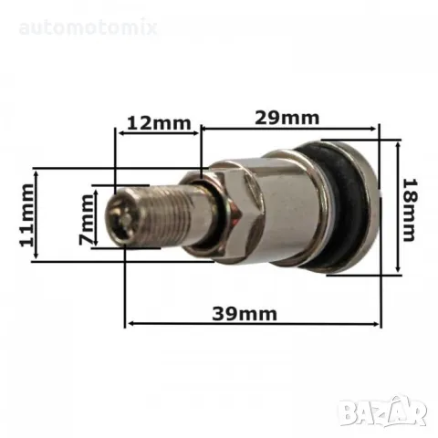 Вентил метален за гума 1бр. - 0716, снимка 4 - Аксесоари и консумативи - 48764549
