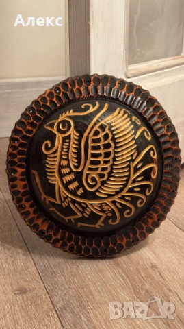 Масивно дървено авторско пано с петел, късметлийско–08.08.2008г, снимка 3 - Антикварни и старинни предмети - 53396647