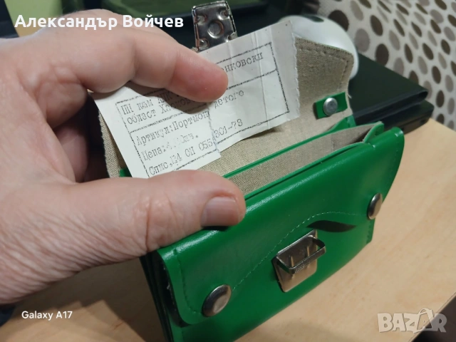 Портмоне детско естествена кожа, зелено, снимка 2 - Детски портмонета - 53143312