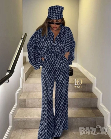 дамски комплекти шал, риза и панталон gucci , снимка 2 - Комплекти - 51824203