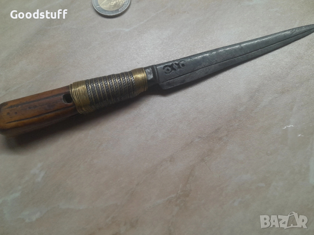 Стар кован нож,османски, ходми,каруд,кама,кулак, , снимка 3 - Антикварни и старинни предмети - 53427673