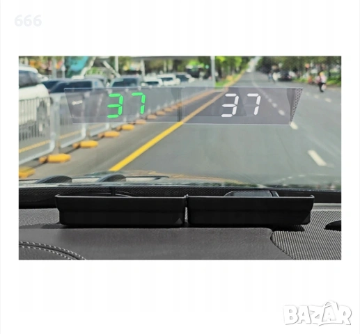 HUD LED проектор за автомобили, GPS дисплей, модерен дизайн, съвместим с BMW, Audi, VW, Skoda, снимка 5 - Аксесоари и консумативи - 54059195