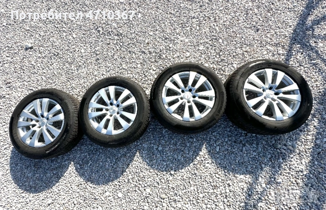 Джанти 18 от Grand Cherokee 5x127, ET40, 8J, с гуми 245/60 Continental, снимка 2 - Гуми и джанти - 53843299