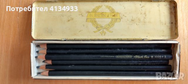 Стара метална кутия за моливи TOISON D`OR, снимка 2 - Антикварни и старинни предмети - 46280143