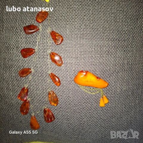 уникален комплект от Балтииски кехлибар 