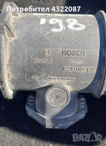 Дебитомер Bosch 0 281 002 120 Honda Civic 98г. 2.0D , снимка 2 - Части - 51936616