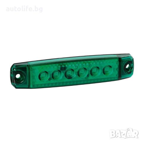 Зелен LED Габарити Светлини Маркер за Камион Ремарке Бус 12V-24V