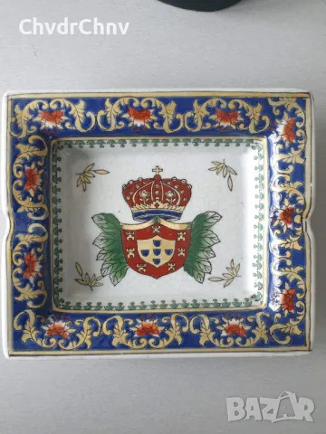 Стар голям английски порцеланов пепелник Victoria Ware Ironstone 19x16см, снимка 1 - Други - 48732961