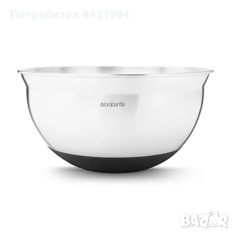 Купа за бъркане Brabantia Profile 1.6L, Matt Steel / Black, снимка 1
