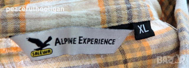 Salewa -страхотна мъжка карирана риза за туризъм с къс ръкав размер XL , снимка 13 - Ризи - 51475487