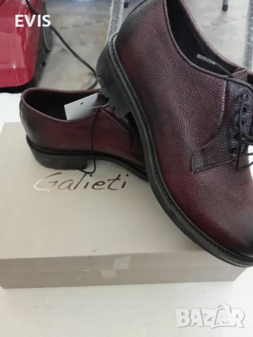 НОВИ МЪЖКИ ОБУВКИ Galieti – Италианска Кожа с Оригинална Кутия, снимка 2 - Официални обувки - 50629214