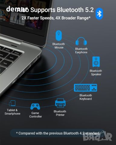 BrosTrend WiFi карта за лаптоп, AX1800 M.2 WiFi карта Dual Band 5G 1201Mbps + 2.4G 574Mbps, снимка 5 - Други - 45480466