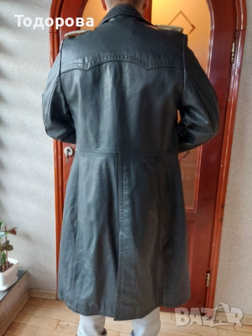 Schwarzer SS-Trenchcoat ww2(кожено военно палато на немски офицер), снимка 10 - Антикварни и старинни предмети - 52181408