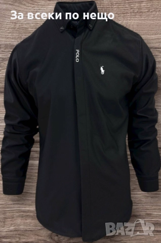 Polo Ralph Lauren Мъжка Черна Риза С Дълъг Ръкав Код A1107
