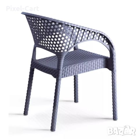 Градински комплект - маса и 2 стола в ратанов дизайн, снимка 3 - Маси - 46407958