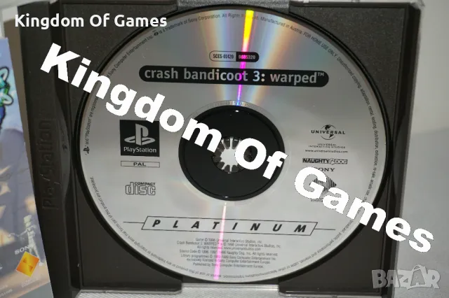 Игра за PS1 Crash Bandicoot 3: Warped Platinum ТЕСТВАНА И РАБОТЕЩА, снимка 8 - Игри за PlayStation - 50094647