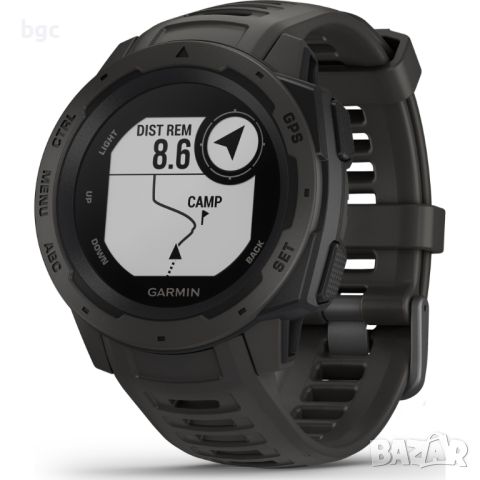 НОВ Смарт часовник Garmin Instinct, 45 mm, Silicone strap, Black, - 24 месеца гаранция, снимка 2 - Смарт часовници - 46602335